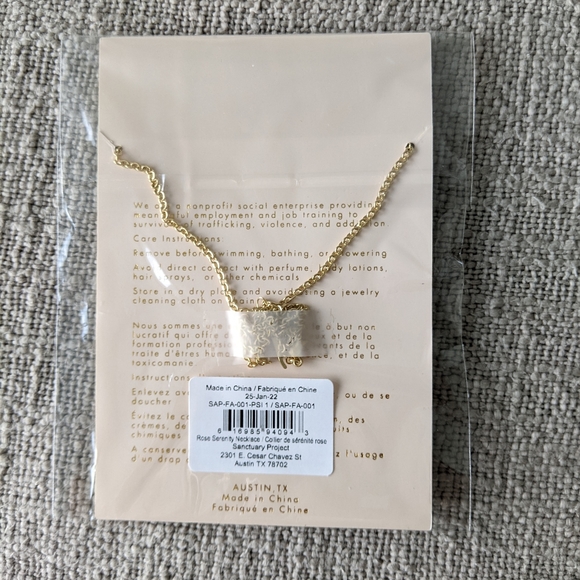 NWT Sanctuary Project Rose Gold Pink Quartz Necklace - Picture 2 of 2